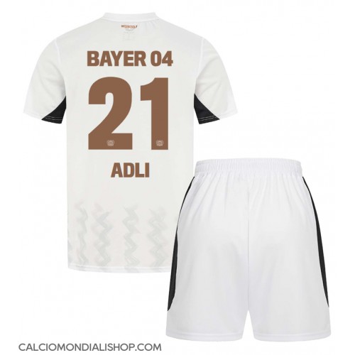 Maglie da calcio Bayer Leverkusen Amine Adli #21 Seconda Maglia Bambino 2024-25 Manica Corta (+ Pantaloni corti)